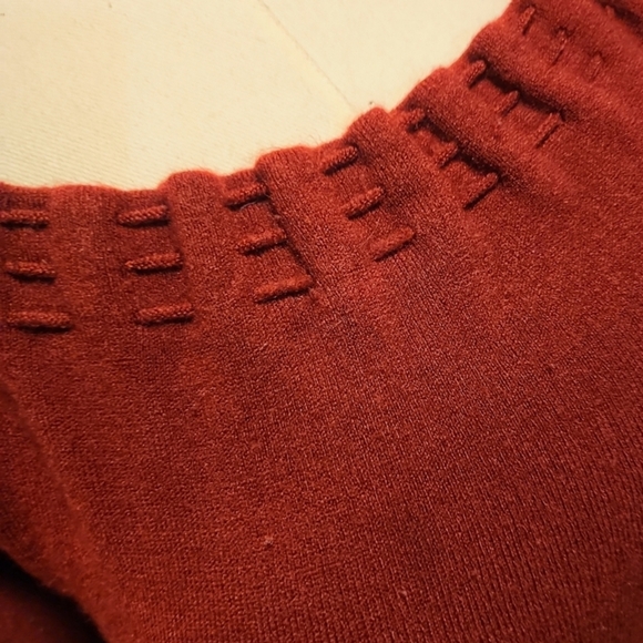 Connected Apparel Burgundy Long Sleeve SweaterDress Madmen Vibes - Picture 6 of 7